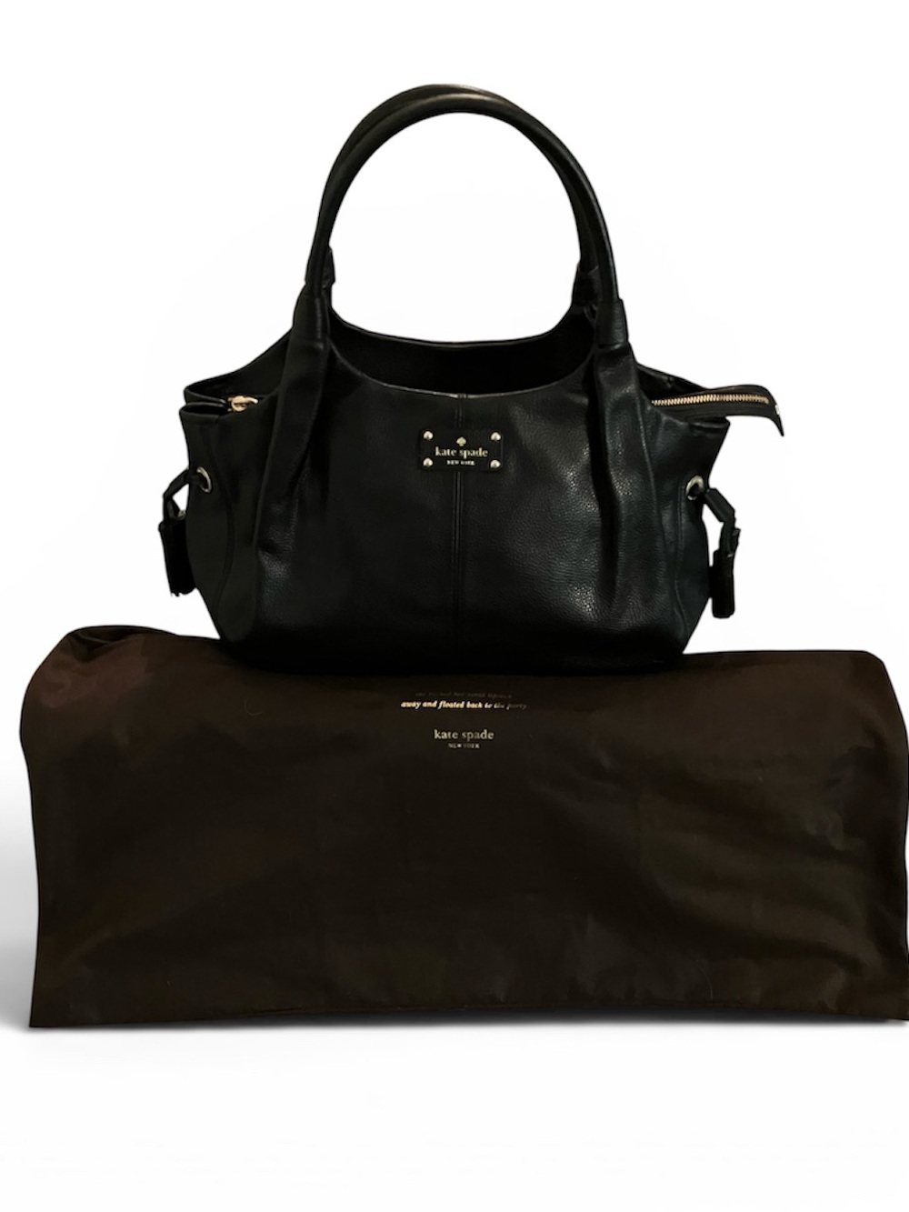 GORGEOUS & SPOTLESS!VINTAGE KATE SPADE WESTBURY DRAWSTRING OPUS SATCHEL&DUSTBAG